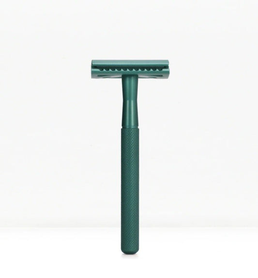 Wielorazowa maszynka do golenia na żyletki, Morska Zieleń, Bambaw