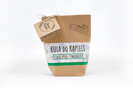 Kula do kąpieli Eukaliptus-Tymianek, 70g, Słomiana Pracownia