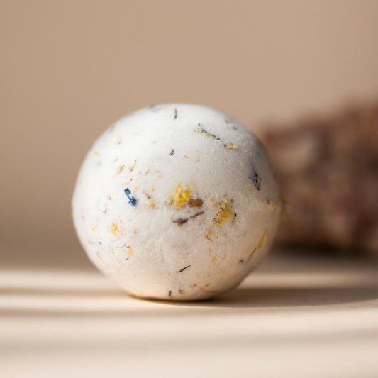 Musująca kula do kąpieli, geranium-amyris, 140 g, Laboratorium Dobrego Nastroju