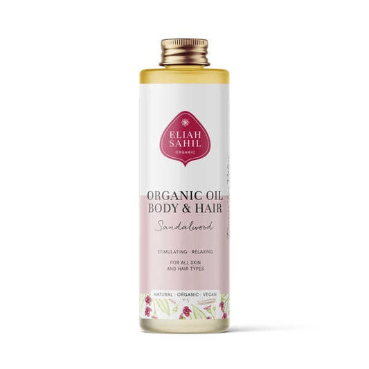 Organiczny olejek relaksujący Drzewo Sandałowe, do skóry i włosów, Zero Waste, 100 ml, Eliah Sahil