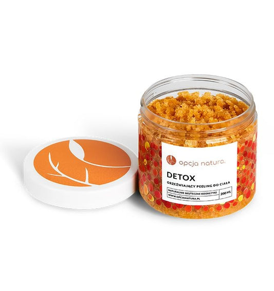 Peeling Detox, orzeźwiający peeling do ciała, 200 ml, Opcja Natura