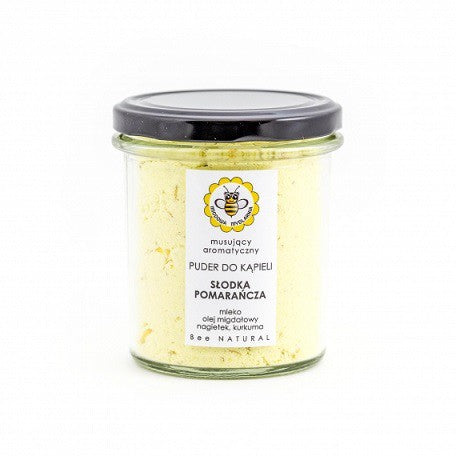 Puder do kąpieli Słodka Pomarańcza, musujący, 180 g, Miodowa Mydlarnia