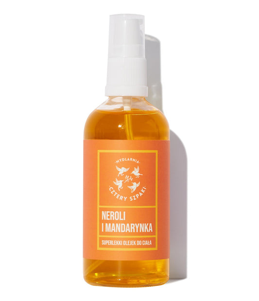 Superlekki olejek do ciała neroli i mandarynka, 100 ml, Cztery Szpaki