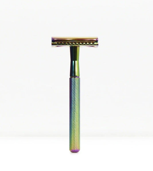 Wielorazowa maszynka do golenia na żyletki, Tęczowa, Bambaw