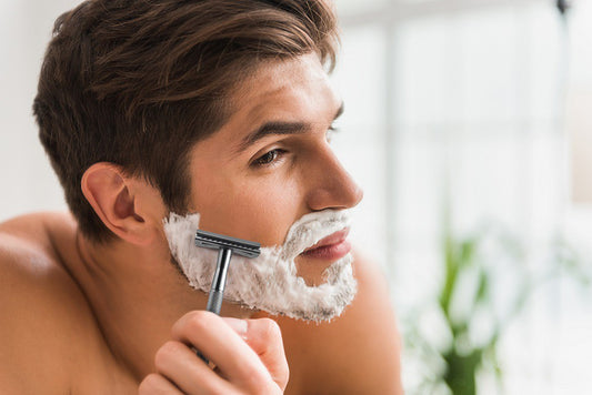 Wielorazowa maszynka do golenia na żyletki ze stojakiem, Czarna, Bambaw